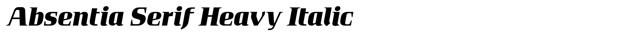 Absentia Serif Heavy Italic image